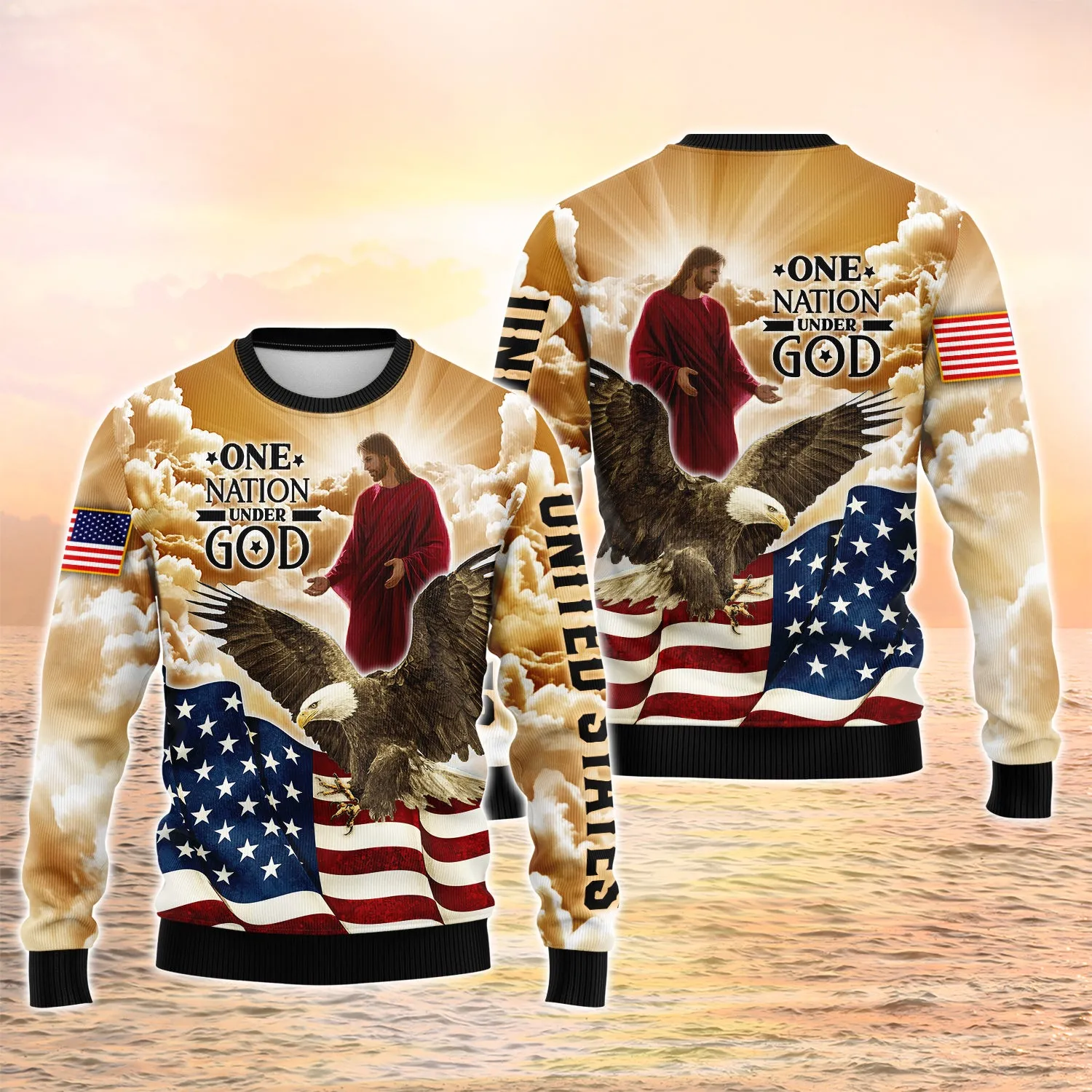 One Nation Under God Shirt Eagle American Pride 3D Full Print